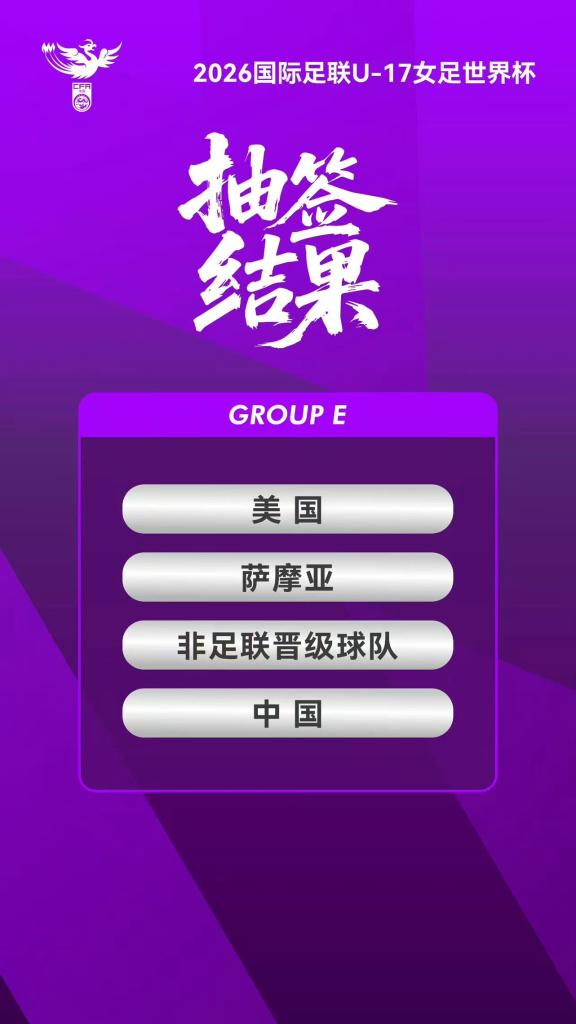 半岛体育 - 半岛体育官方网站 - Bandao AP-U17女足世界杯抽签：中国队与美国队同组